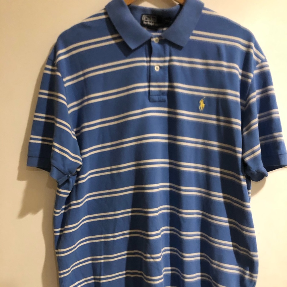 Polo by Ralph Lauren Blue & White Polo Sz XXL - Picture 1 of 3
